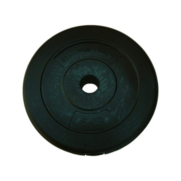 Capetan® 5Kg Vinyl tárcsasúly - 5kg cementes súlytárcsa (1db), tárcsaméret: