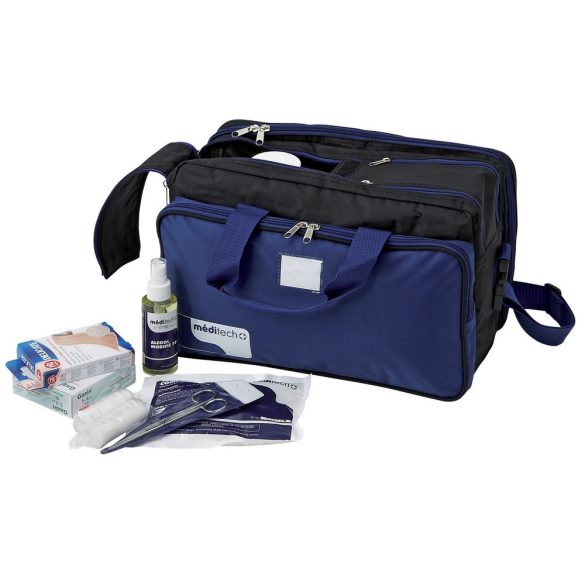 Elsősegély nyújtó orvosi táska , felszereléssel, sporttáska kivitel 38x24x24 cm