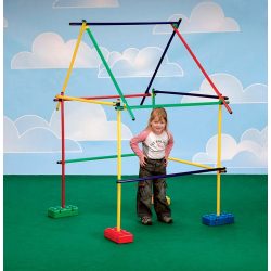   Játék házikó pszichomotorikus szett kombináció, elemes építő szett