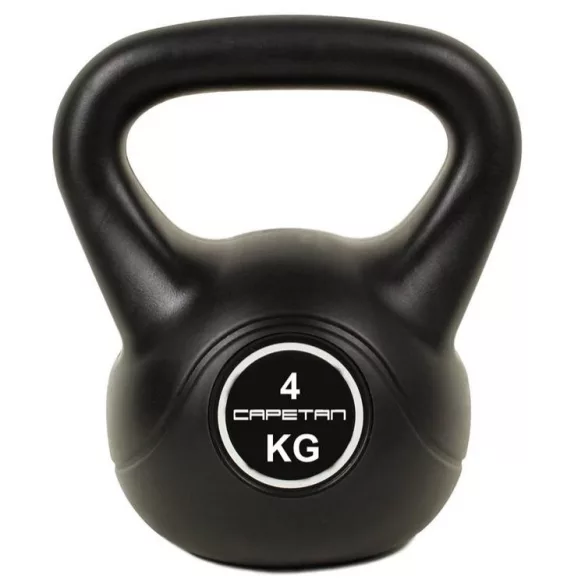 Capetan® 12Kg Műanyag kettlebell - cement töltetű harangsúly műanyag bevonattal