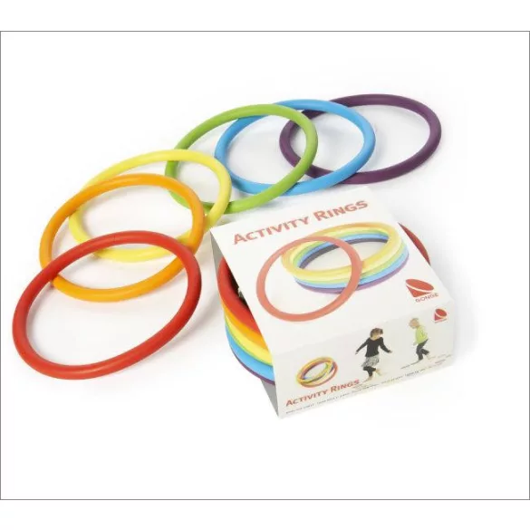 Activity rings készségfejlesztő karika 6 darabos készlet, rugalmas karika 16