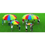 Ejtőernyő 7 m átmérővel 16 db kapaszkodófüllel csapatépítő tréningekre Ejtőernyő 7 m átmérővel 16 db kapaszkodófüllel csapatépítő tréningekre