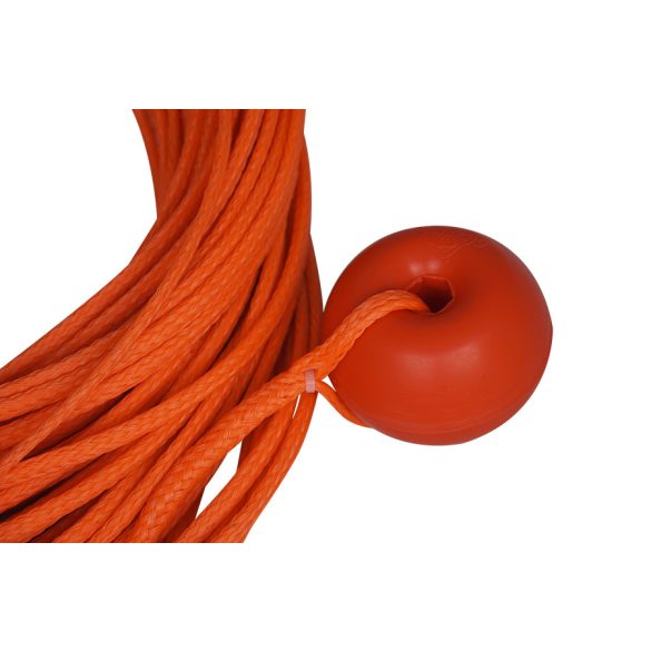 Mentőkötél 12m 6mm PP, piros fánkkal az egyik végén