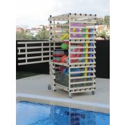 Tároló szekrény uszodai vízálló kivitel 3 ajtós, 140x82x205 cm, PVC Tároló szekrény uszodai vízálló kivitel 3 ajtós, 140x82x205 cm, PVC