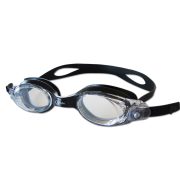   Szilikonos úszószemüveg London , antifog felnőtt -Fekete keret áttetsző lencse
