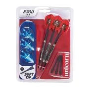 Unicorn E300 18 gr. súlyú dartsnyíl szett nikkel bevonatos fogórésszel Unicorn E300 18 gr. súlyú dartsnyíl szett nikkel bevonatos fogórésszel