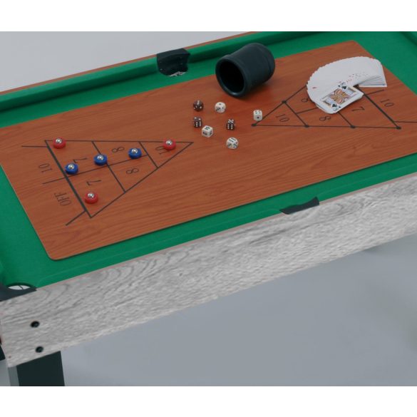 Garlando Multi-12 Többfunkciós Játékasztal szürke tölgy színben