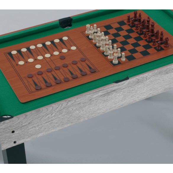 Garlando Multi-12 Többfunkciós Játékasztal szürke tölgy színben