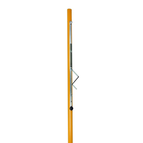Strandröplabda hálótartó oszlop pár kerek profil 83x83mm , sárga porszórt