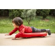 Guruló zsámoly piros, műanyag rollerboard, cseréhető 360 fokban elforgó kerekek,