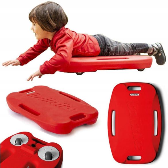 TSMT deszka extra nagy, guruló zsámoly piros, műanyag rollerboard, cseréhető