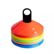   Tányérbója edzőkészlet 50 db-os, jelzőtányér, jelzőbója 18x7,5cm, necc tárolózsákkal
