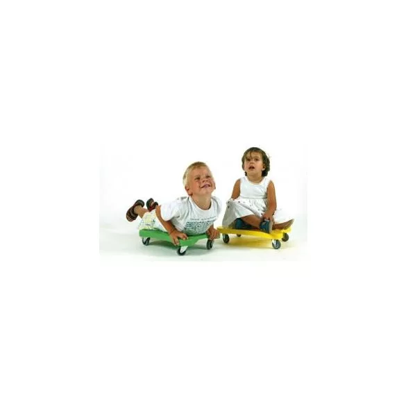 Guruló zsámoly gumírozott görgőkkel scooter deszka SÁRGA, rollerdeszka