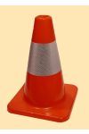 Közlekedési bója ruganyos anyagból fényvisszaverő csíkkal 30 cm