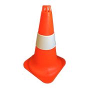   Közlekedési bója ruganyos anyagból 45 cm magas, fényvisszaverő csíkkal