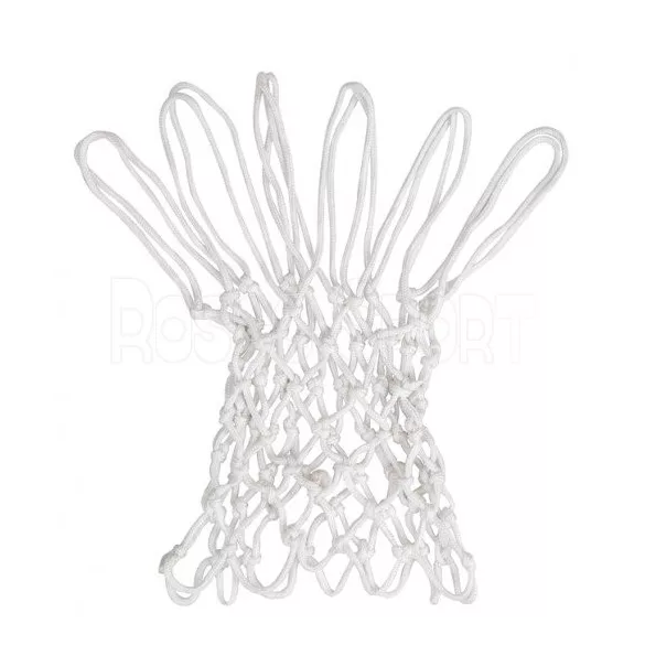 Kosárlabdaháló pár 6mm PP anyagból fehér 12 füllel standard 45cm