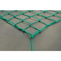 Védőháló 5mm vastagságú, gépi csomózású, UV stabil polietilén 13,5x13,5cm szemméretű,