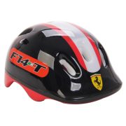 Ferrari® "Kiddy" bukósisak "M" Fekete színben rollerhez - gördeszkához -