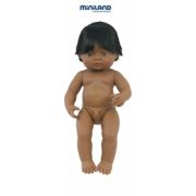 Latin amerikai karakterű fiú hajasbaba (38 cm), Miniland