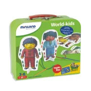 Fűzhető öltöztető kártyák különböző nemzetek gyermekei (fiú-lány), Miniland Fűzhető öltöztető kártyák különböző nemzetek gyermekei (fiú-lány), Miniland