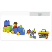 Color Bricks koffer - 47 darabból álló építőjáték készlet figurákkal Color Bricks koffer - 47 darabból álló építőjáték készlet figurákkal