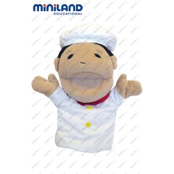 Kézbáb, szakács figura, 30 cm nagy