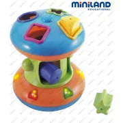 Rollerspin zenélő interaktív formaberakó játék , Miniland Rollerspin zenélő interaktív formaberakó játék , Miniland