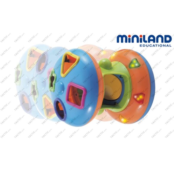 Rollerspin zenélő interaktív formaberakó játék , Miniland