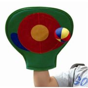 Tépőzáras kesztyű egy célzókörrel a közepén Tépőzáras kesztyű egy célzókörrel a közepén