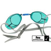 Svéd úszószemüveg sima áttetsző zöld - green, FINA jóváhagyott versenyszemüveg,