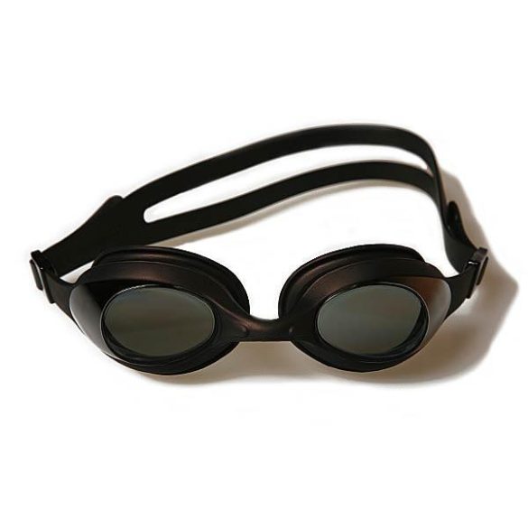 Malmsten Aqtiv felnőtt úszószemüveg fekete kerettel füst színű lencsével, zippes