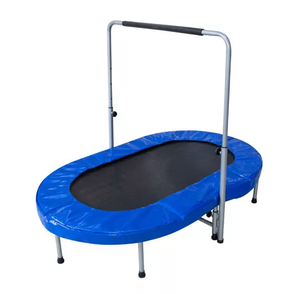 Ovális szobai dupla trambulin 88-128 cm kapaszkodóval ,153 x 92cm