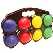 Boccia készlet műanyag golyókkal 8 db 7,2 cm átmérőjű vízzel