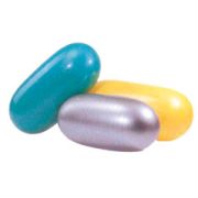 Ovális tojás / kapszula formájú torna labda 100x50 ezüst szín,