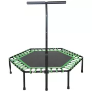 Fitness szobai trambulin hexagonális formájú, 136 cm átmérő, kapaszkodóval otthoni Fitness szobai trambulin hexagonális formájú, 136 cm átmérő, kapaszkodóval otthoni