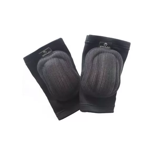Térdvédő fekete pamut,Jjunior méret 20-22cm hossz,, 15/12cm bőség, röplada és