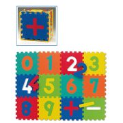 Puzzle színes gyermek szőnyeg számokkal 30x30x1,2cm 12 db.os szett, 1,2x0,9m2