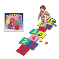 Puzzle játszószőnyeg szett 30x30x1,4 cm táblákból, 12db tábla és 4db