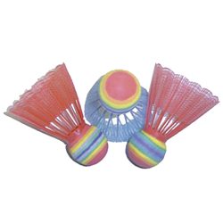 Neon színű tollaslabda, 3 db-os extra nagy fejjel