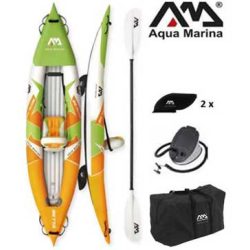 Aqua Marina strapabíró erős anyagú felfújható egyszemélyes kajak szett 312