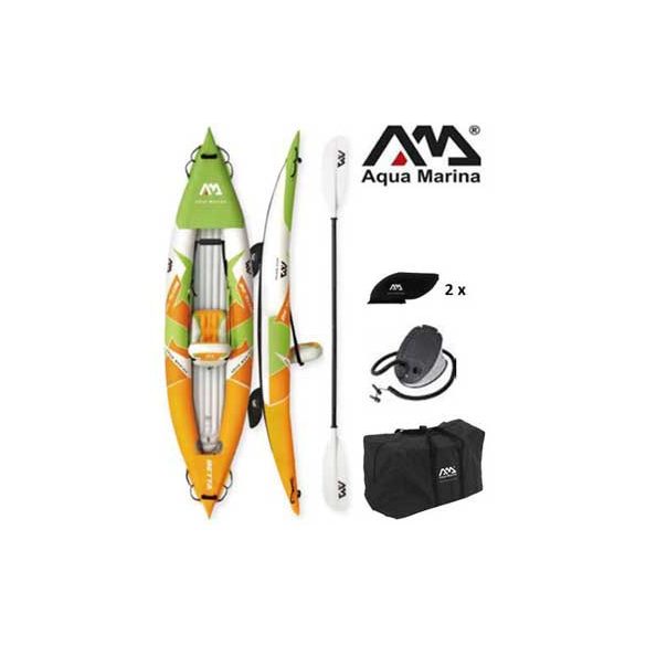 Aqua Marina strapabíró erős anyagú felfújható egyszemélyes kajak szett 312