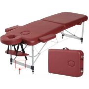   Masszázs ágy aluminium kivitelben 186x70cm fekvőfelülettel 63-83cm között állítható magassággal