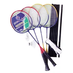 Easy 4 Tollaslabda szett / Badminton készlet 4 ütővel hálótartóval,
