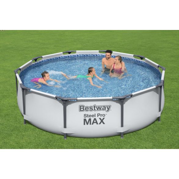 Steel Pool Max 305 x 76cm fémvázas medence szett szürke