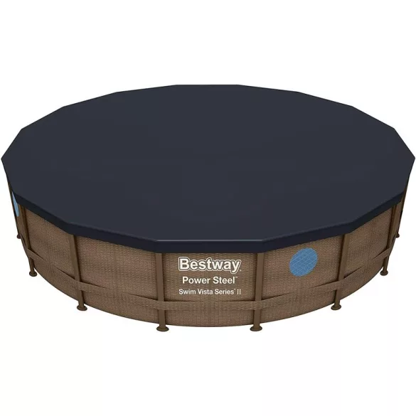 Bestway Power Steel Rattan 5.49mx 1.22m kör alakú fémvázas medence