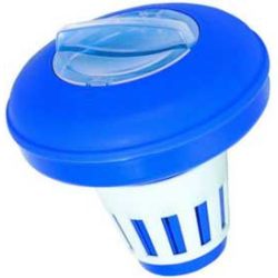 Úszó medencefertőtlenítőszer adagoló 7,6cm tabletta méretig, állíítható adagoló nyílással