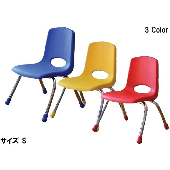 Tactic color óvodai rakásolható fém vázas szék műanyag palásttal, kék,