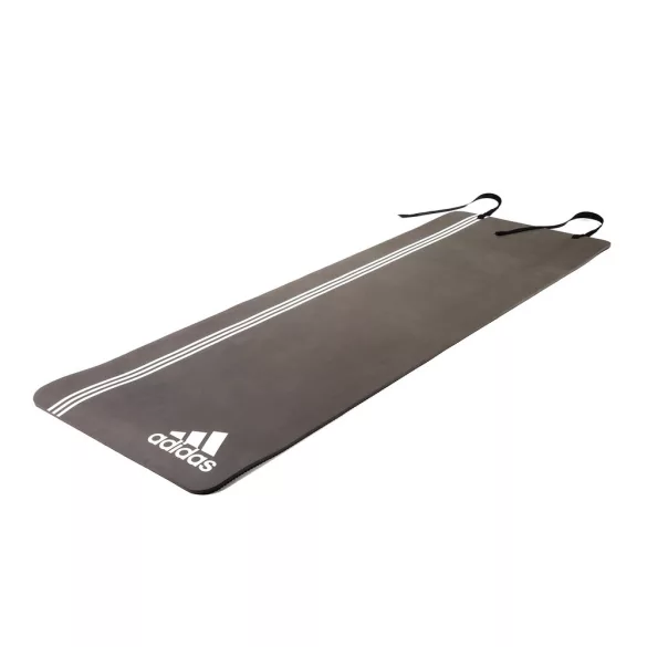 Adidas Elite 173x61x0,8cm professzionális tornaszőnyeg fém akasztólukakkal Fehér logoval