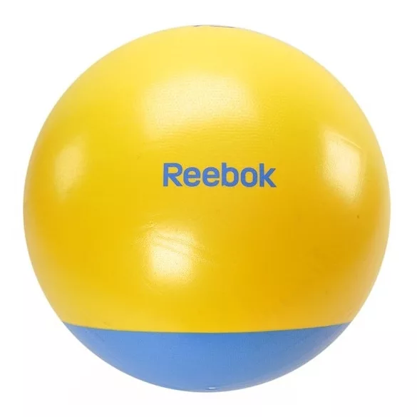 Reebok 65cm átm. sárga-cián színű kéttónusú gimnasztikai labda (fitball)+ DVD