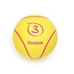 Reebok 3Kg sárga színű 23cm átmérőjű pattanó medicinlabda, professzionális edzőtermi